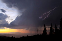 Lightening over Chalk Creek